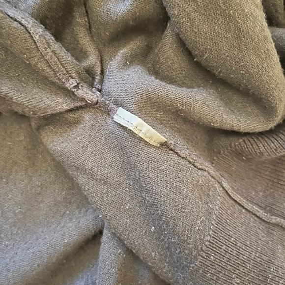 Zara Knit Black Cardigan Sweater Gold Zip Classic Careerwear Oversized Boxy Sz S - Picture 8 of 10